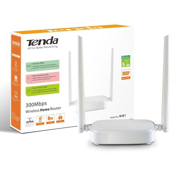 Bộ Phát Wifi Tenda N301 (Trắng) - Hàng Mới Chính Hãng