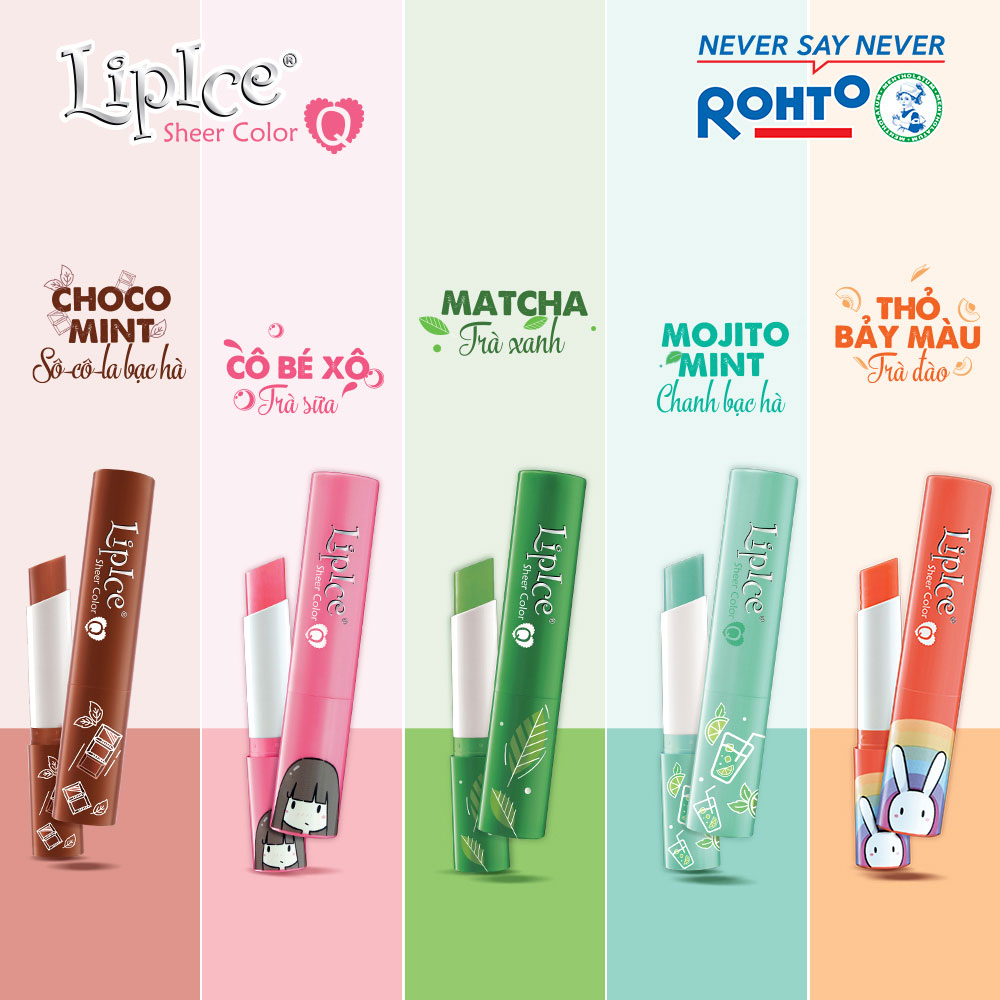 Son dưỡng Lipice Sheer Color Q Mojito Mint 2.4g (Hồng đào)