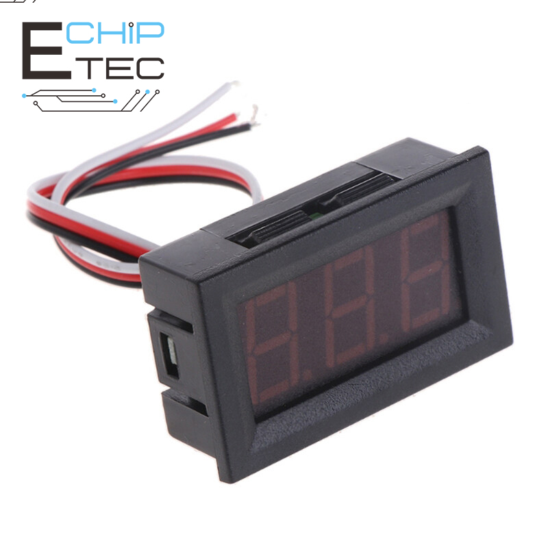 Tester DC 0-30V Red/Blue/Green 0.36 Inch 3 Wire Mini DC Display Digital Voltmeter