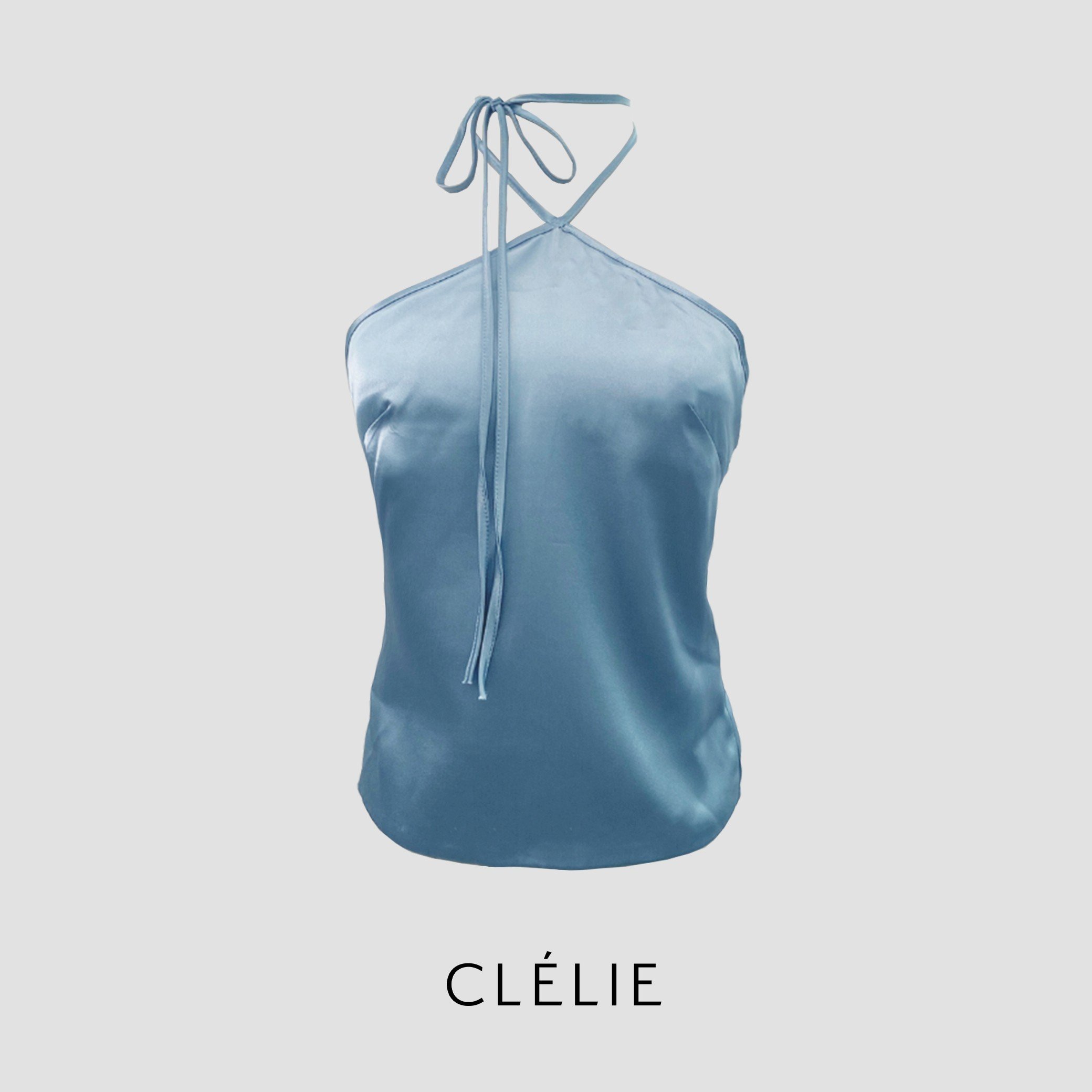 Áo lụa cổ yếm hở lưng | Lacies Top - CLÉLIE