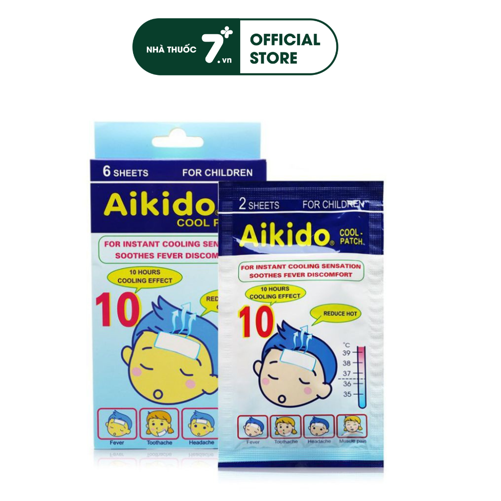 Miếng dán hạ sốt Aikido hộp 3 gói
