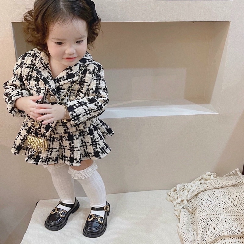 set váy dạ xịn cho bé gái