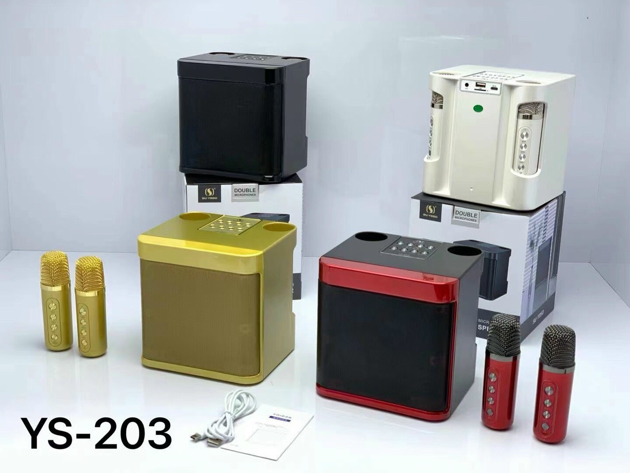 Loa bluetooth mini YS-203 - Kèm 2 mi không dây