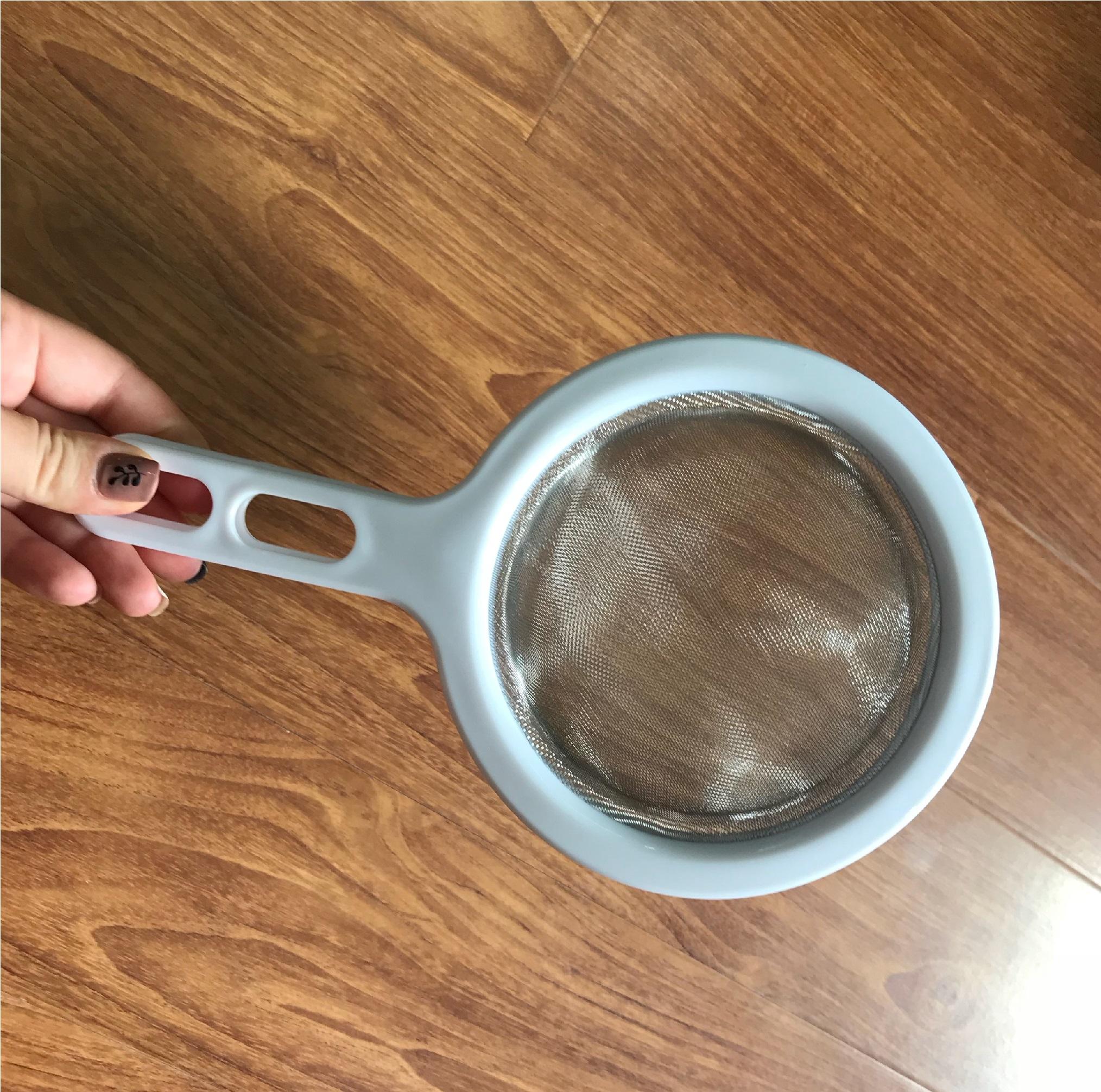 Dụng cụ lọc cua, lọc sữa hạt Inox – dụng cụ lọc cua, sữa hạt viền nhựa