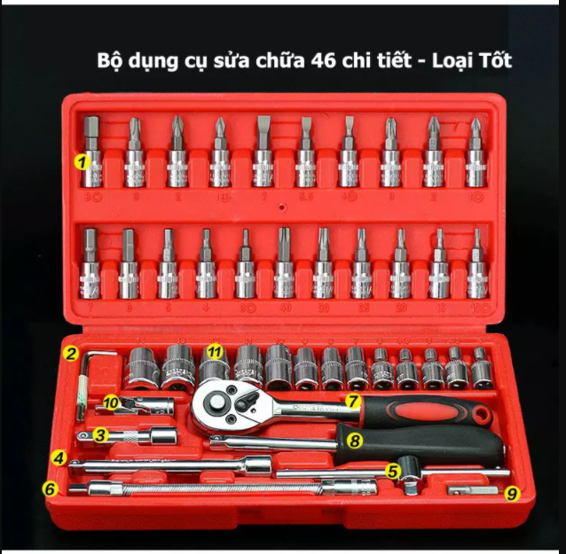 Bộ dụng cụ vặn siết ốc vít đa năng 46 món. tool kit repaire