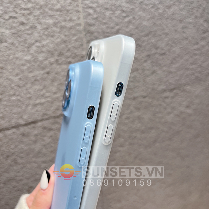 Ốp lưng iPhone 11/ 11 Pro/ 12/ 13/ 14 Pro Max nhám siêu mỏng bảo vệ camera