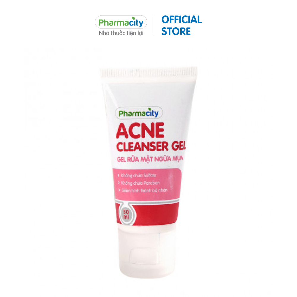 Pharmacity Gel rửa mặt ngừa mụn 50ml