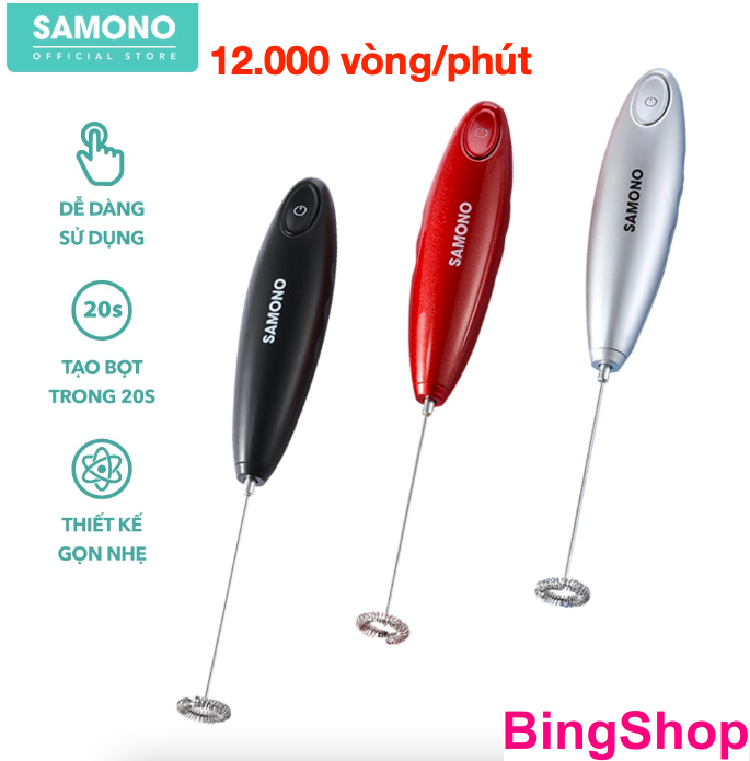 Máy tạo bọt sữa cho các tín đồ yêu thích cà phê cappuchino, latte - samono sw-mfb11, mfr11, mfs11 - bh 12 tháng