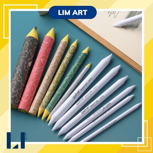 Set 3/6 cây di chì phác thảo, blend màu