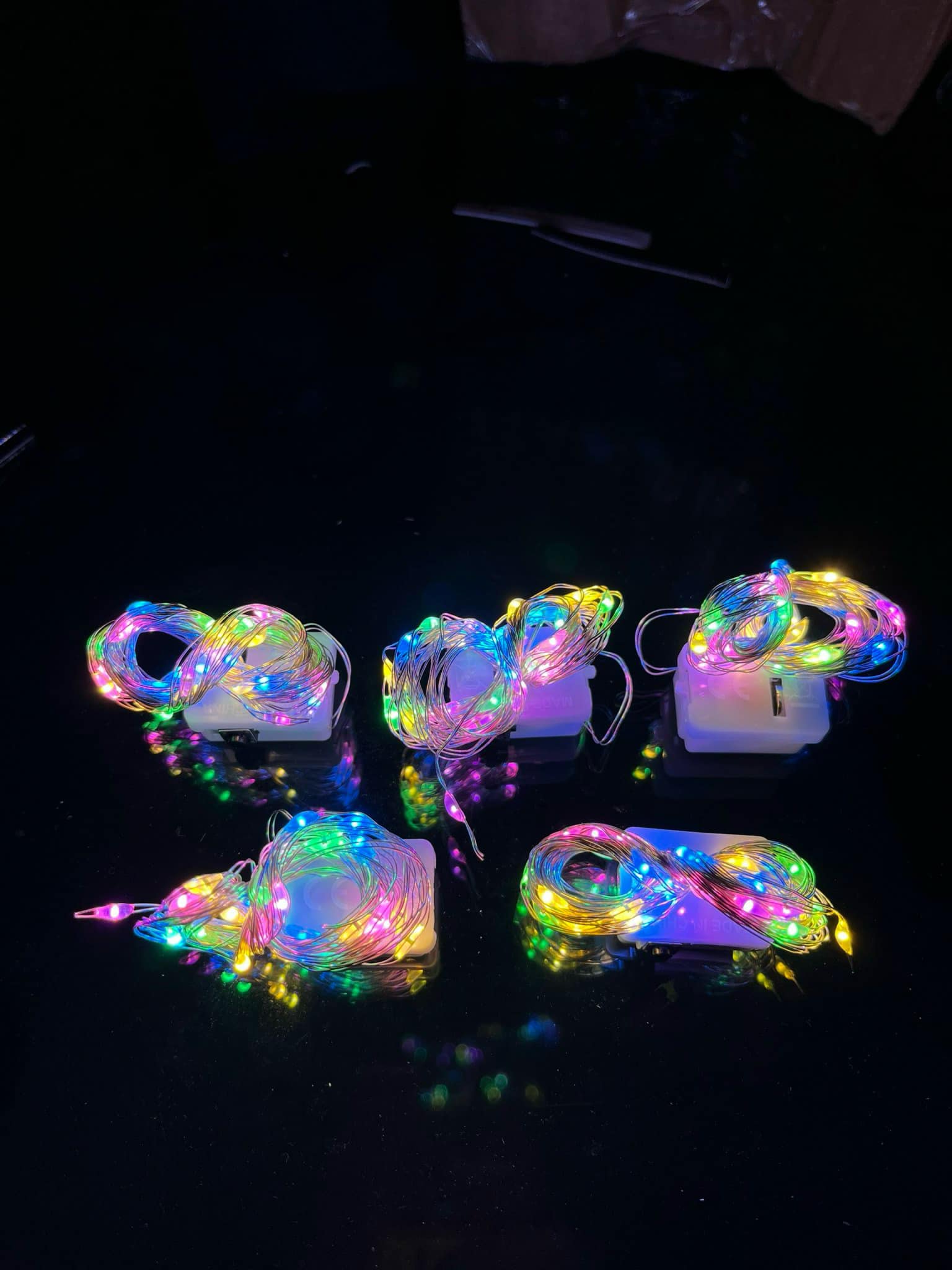 Combo 10 dây đèn led nhấp nháy dùng pin, đèn nháy đom đóm 1m, 2m, 3m màu vàng và nhiều màu quấn kẽm nhung, hoa, quà