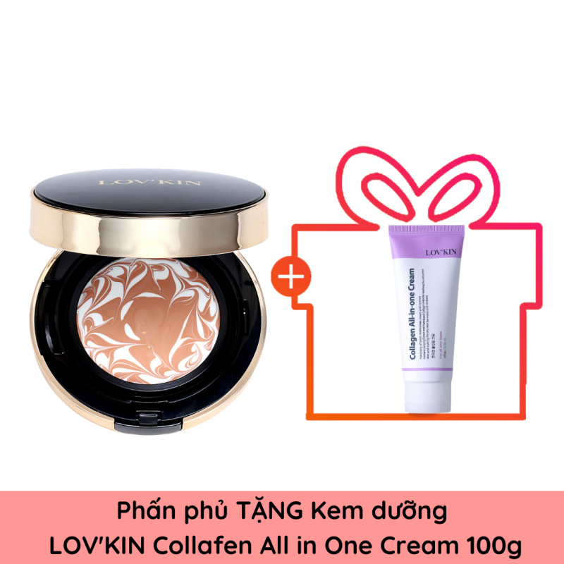 Phấn tươi Nén Tinh Thể Ngọc Trai Lov’Kin Hàn Quốc Crystal Shine Pack 15g