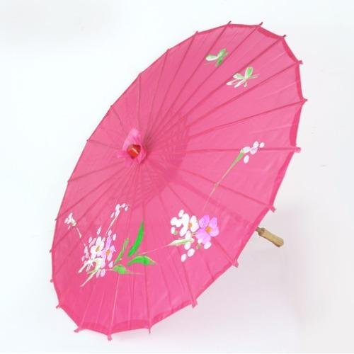 Dù cán gỗ Nhật Bản - Hồng cánh sen