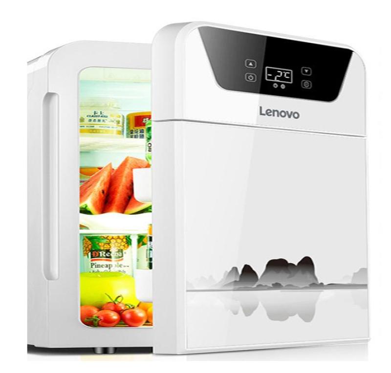 Tủ lạnh, mát mini có thể làm nóng LENOVO dùng trong nhà hoặc xe hơi, ô tô dung tích 22 lít, màn hình LED điều khiển cảm ứng - cao cấp