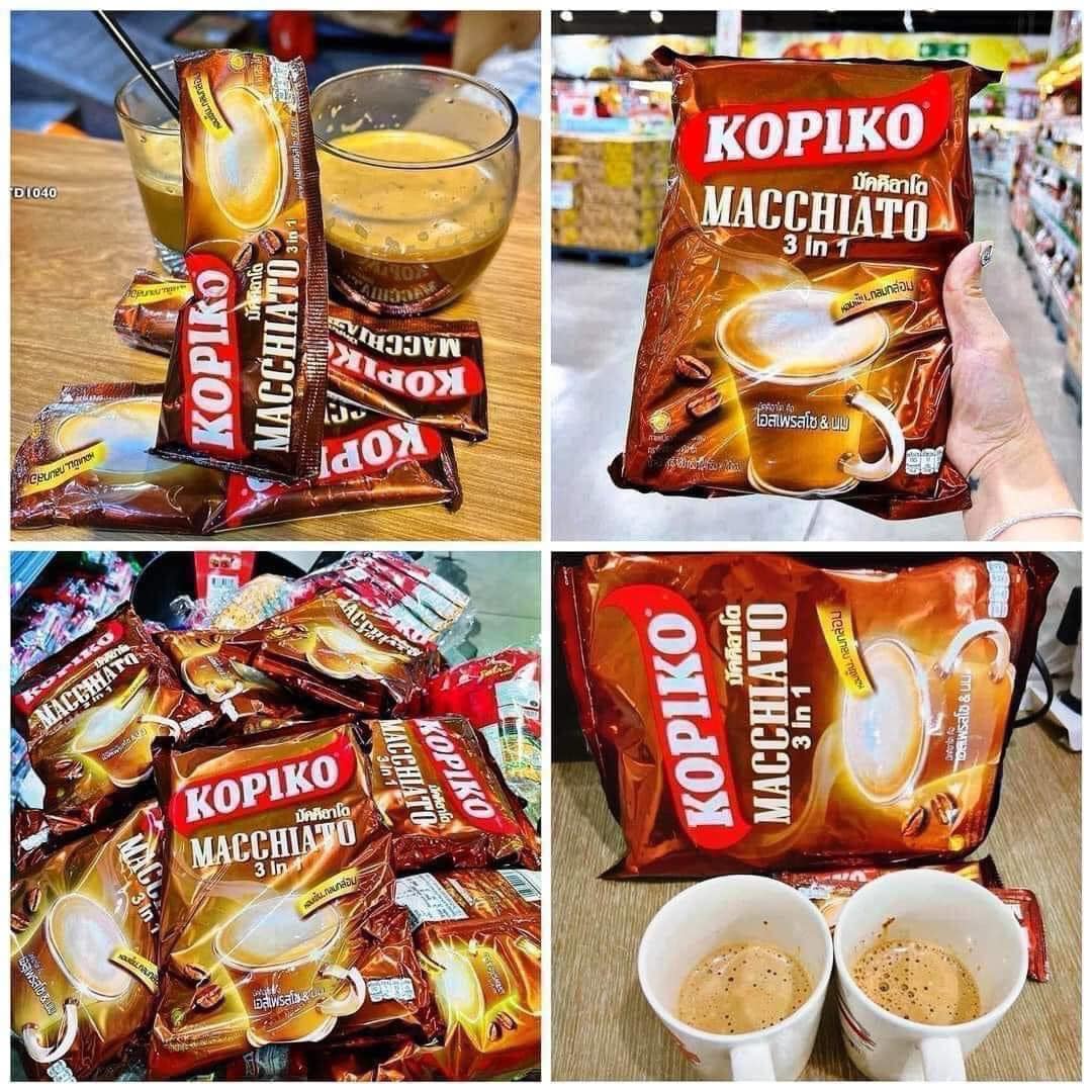 Cà Phê Sữa Kopiko Macchiato 3in1 Thái Lan 400g ( 20 gói *20gr )