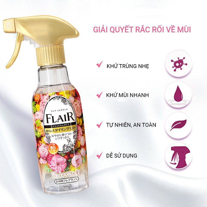 XỊT THƠM VÀ LÀM PHẲNG QUẦN ÁO KAO 270ml