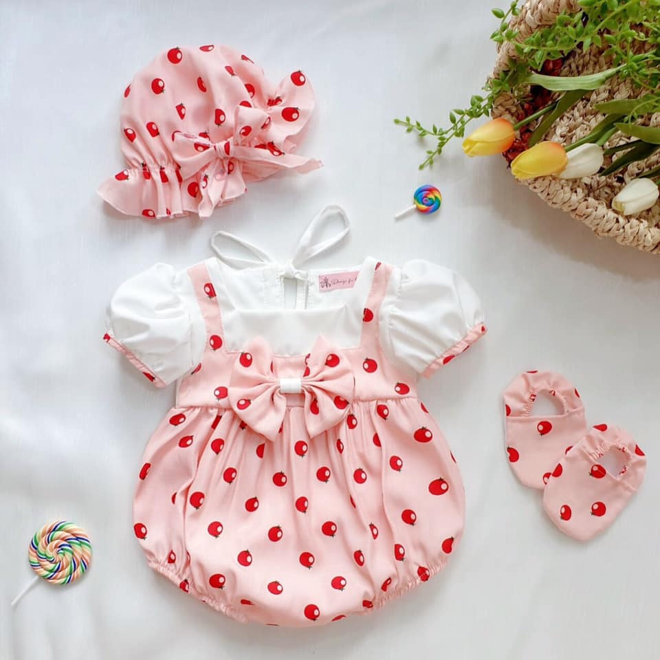 [ CÓ QUÀ TẶNG 🎁] Body áo liền quần cho bé đầy tháng, thôi nôi