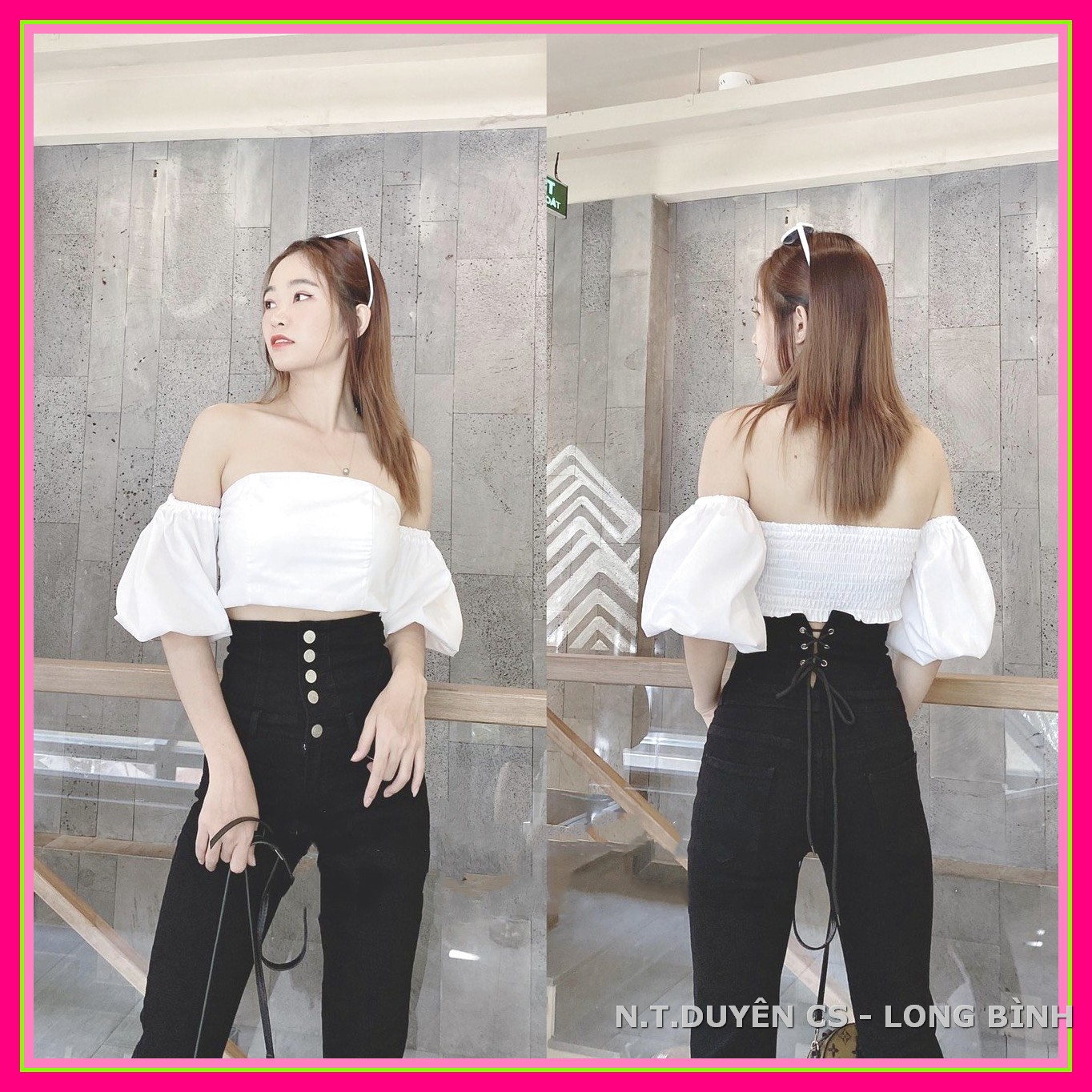 Quần Jean Nữ Lưng SIÊU Cao PHỐI 5 CÚC + THẮT DÂY SAU EO (ĐEN) siêu xịn là quần bò nữ siêu đẹp 2022 -1TD