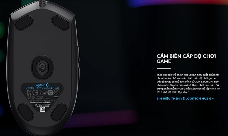 Chuột Gaming Logitech G102 Gen 2 Lightsync