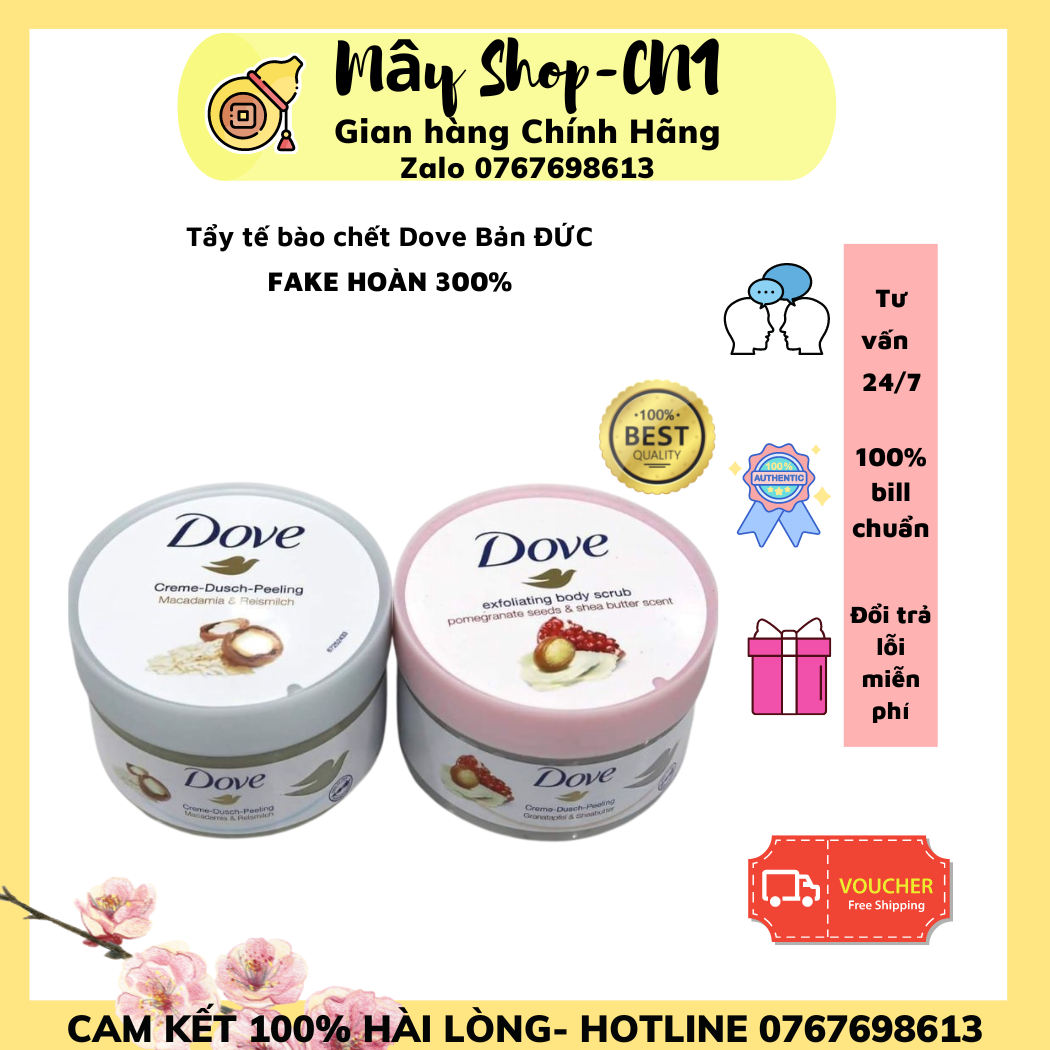 [CHÍNH HÃNG] Tẩy tế bào chết Dove Bản Đức 225gram