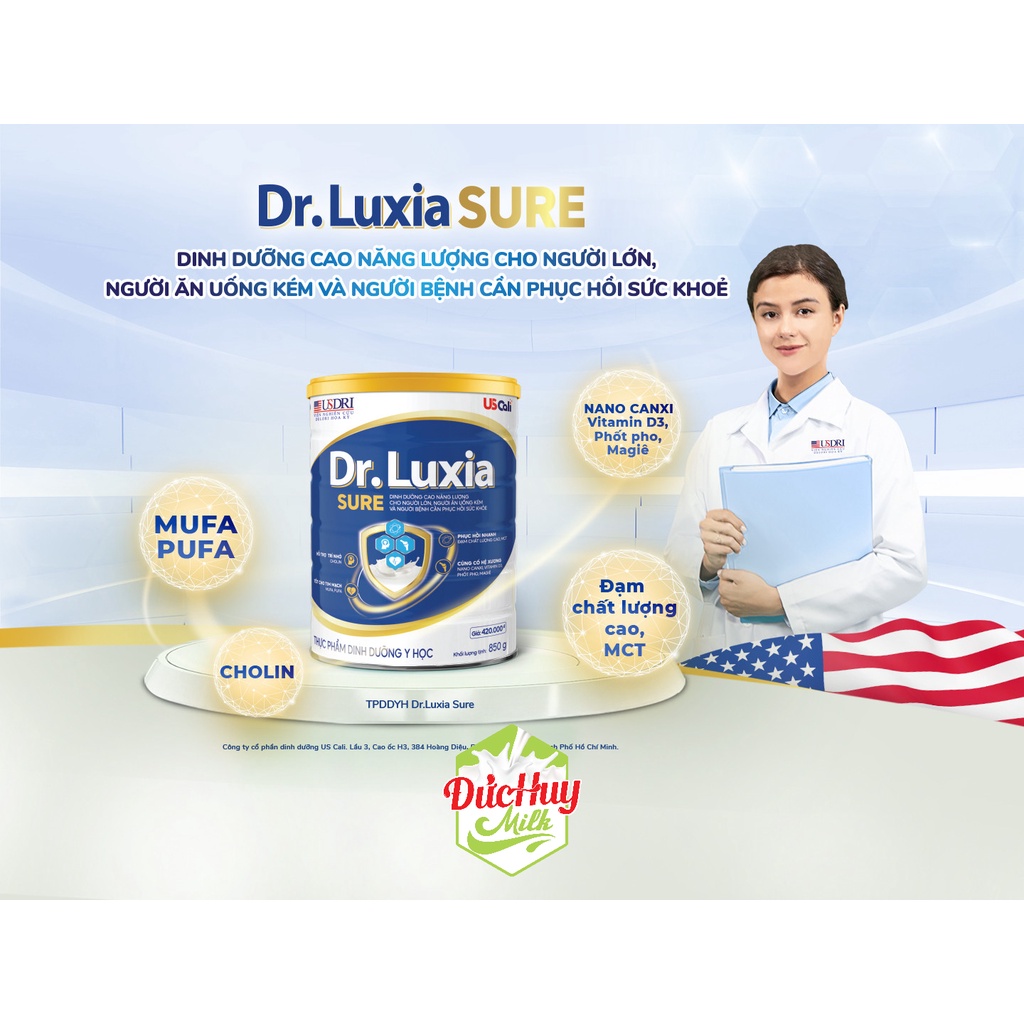 Sữa bột Dr.Luxia Sure 900g Mới
