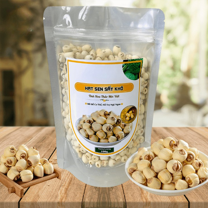 Hạt sen khô 100gr thơm ngon bùi vị ngọt thanh