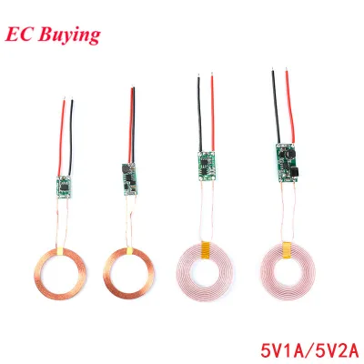5V 1A 2A Wireless Charger Module Power Supply Transmitter Receiver Charging Coil Terminal Circuit Board For Electronic DIY Phone