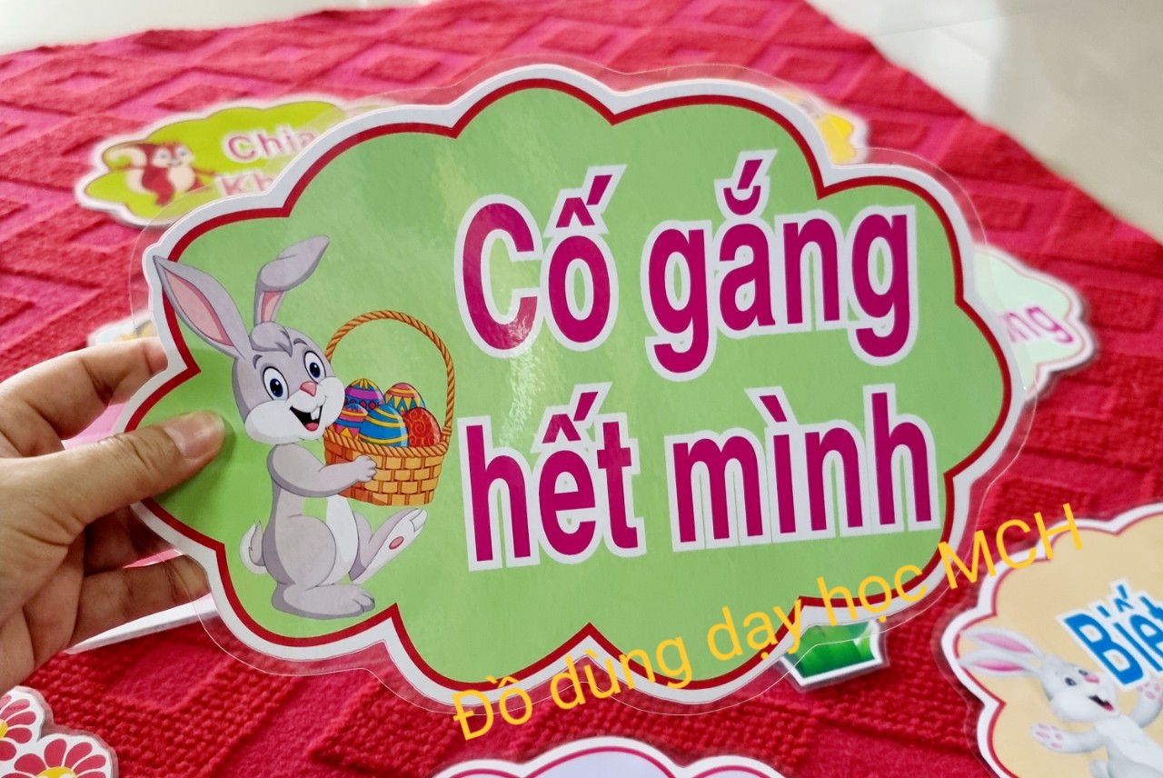 (Đồ dùng dạy học MCH) Sét Rời Lớp học hạnh phúc Mẫu Nhà .