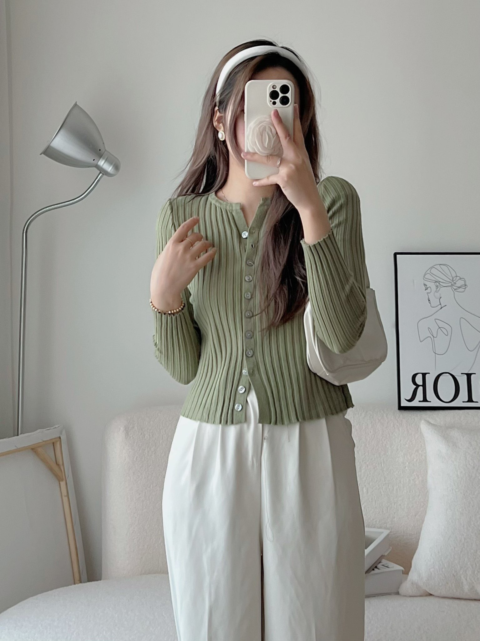 Áo len nữ cài cúc kiểu len tăm siêu co giãn, chất len mềm mịn