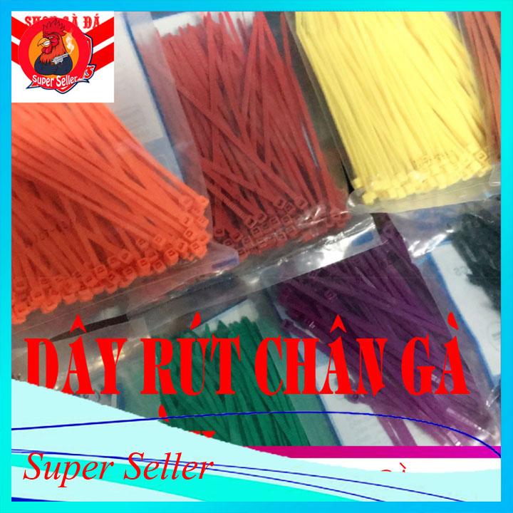 10 bịt dây rút chân gà - 1000 sợi dây đủ màu