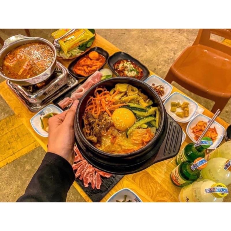 Nồi Thố Đất Cơm Trộn Hàn Quốc Kèm Đế