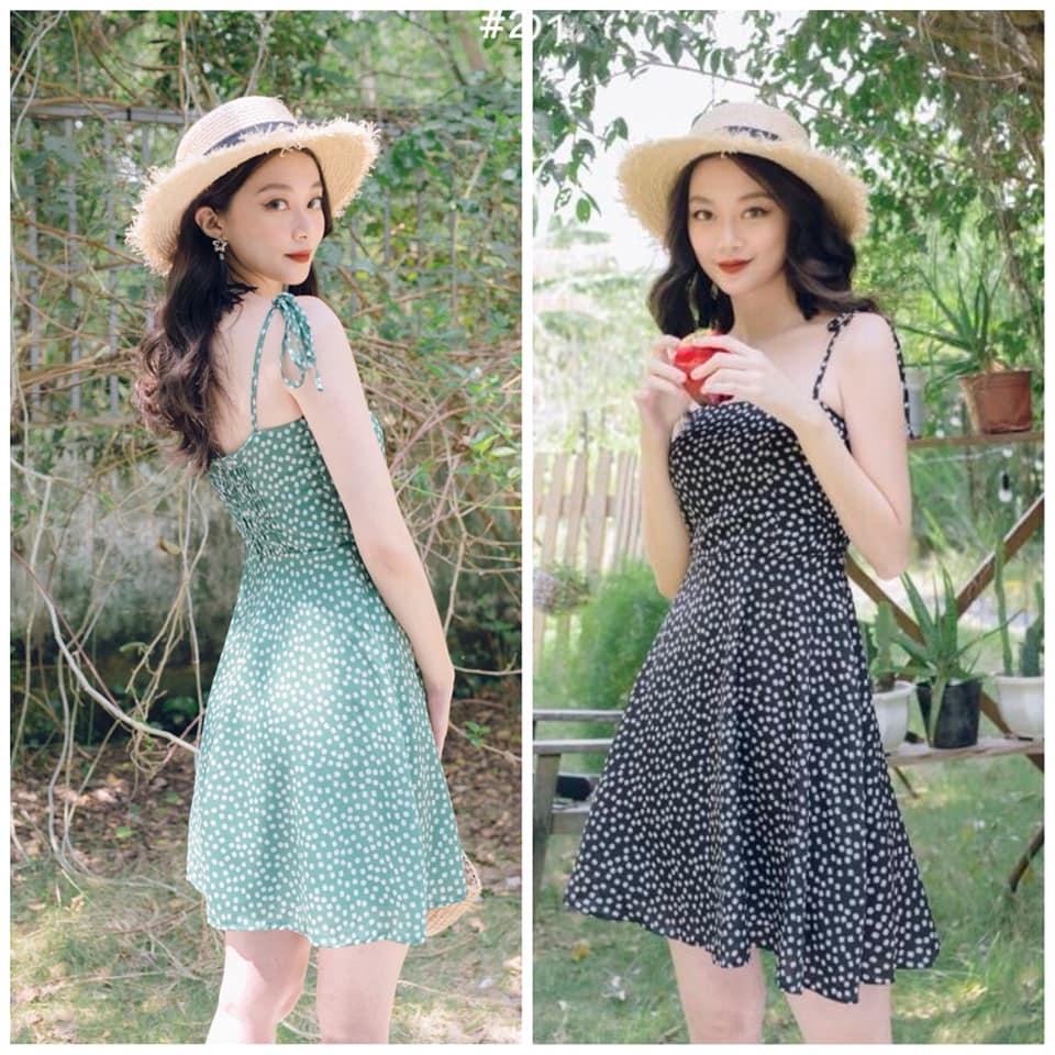 Đầm hoa nhí 2 dây