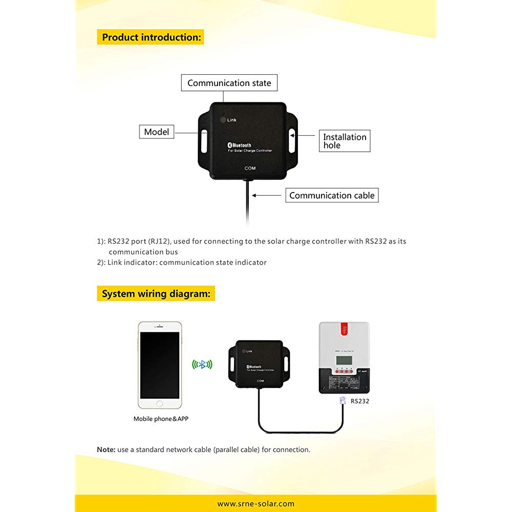 [HCM]Thiết bị kết nối Bluetooth SRNE BT-1