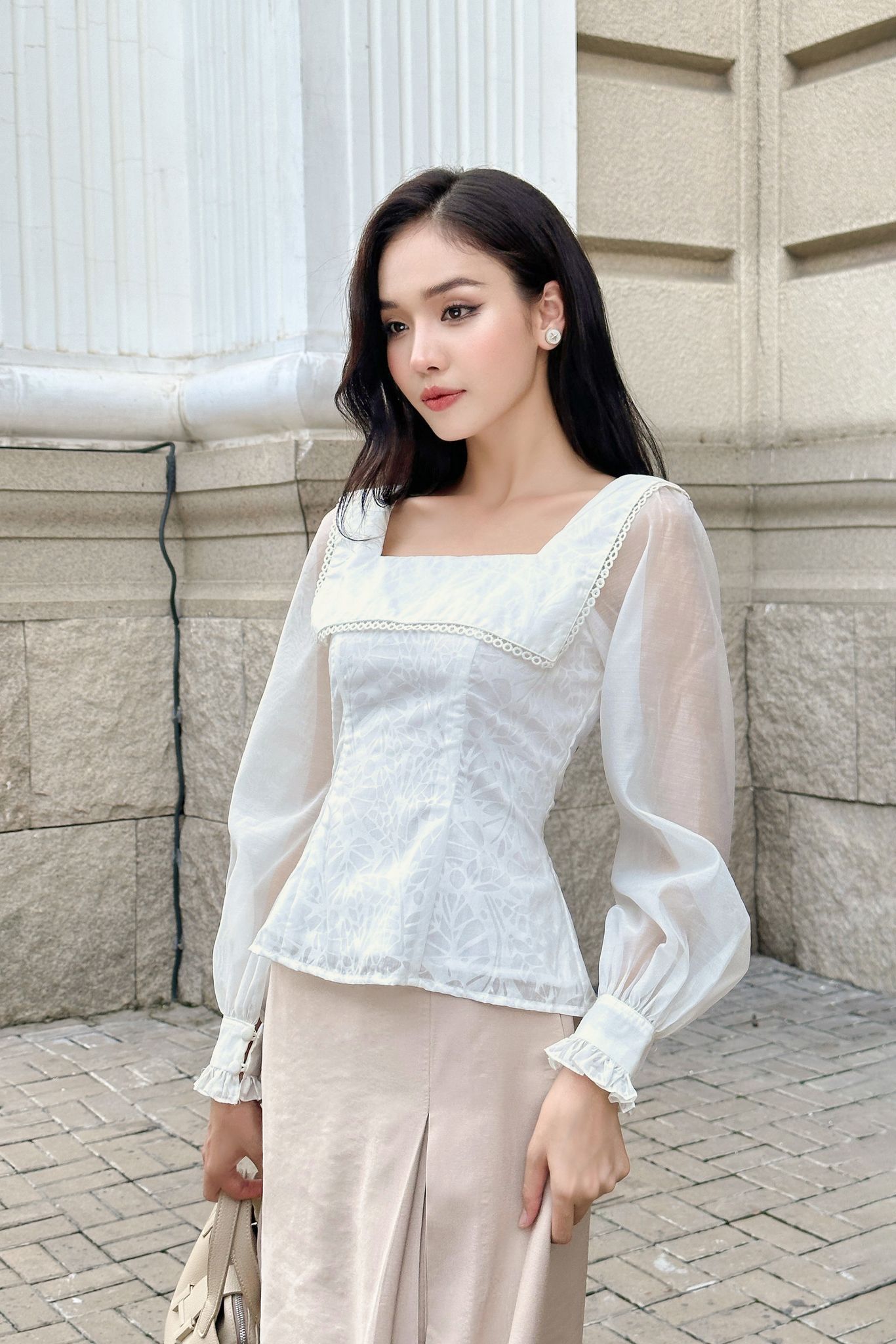 OLV - Chân váy A Line Skirt in Brown