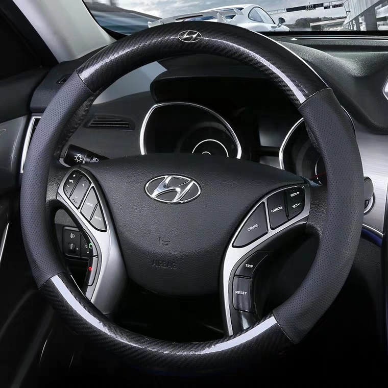 BỌC VÔ LĂNG DA CARBON CAO CẤP XE HYUNDAI