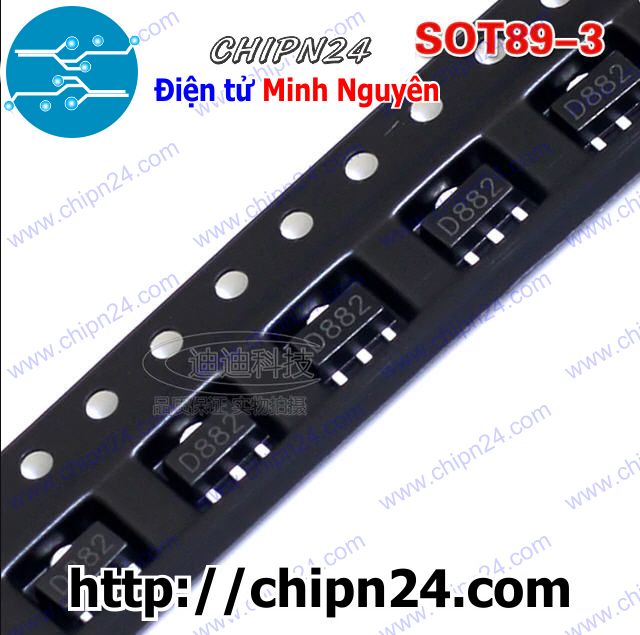 [10 con] (KX) Transistor Dán D882 SOT-89 NPN Nhỏ 1.5A 40V (SMD Dán) (2SD882 882)