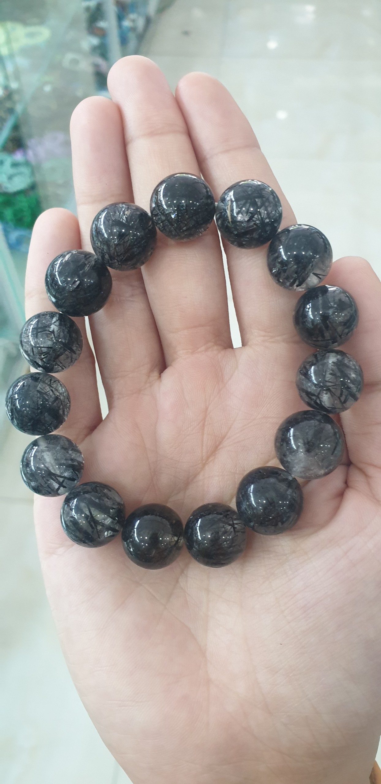 Vòng tay thạch anh tóc đen
