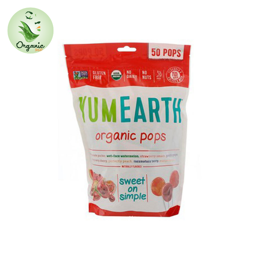Kẹo mút hữu cơ Yumearth combo 2 cây