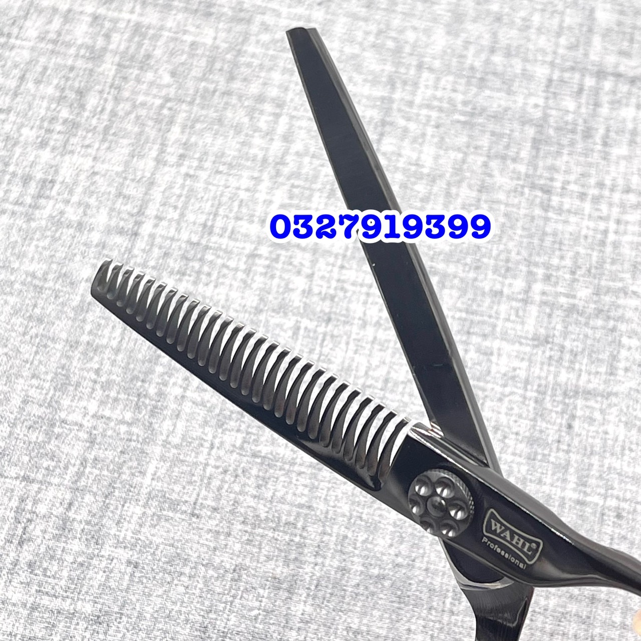 Wahl Japanese Hair Cutting Scissors 6.0 Inch S440C Steel Hardness 62Hrc High Quality Good Price Sharp Scissors (Black W Curved)