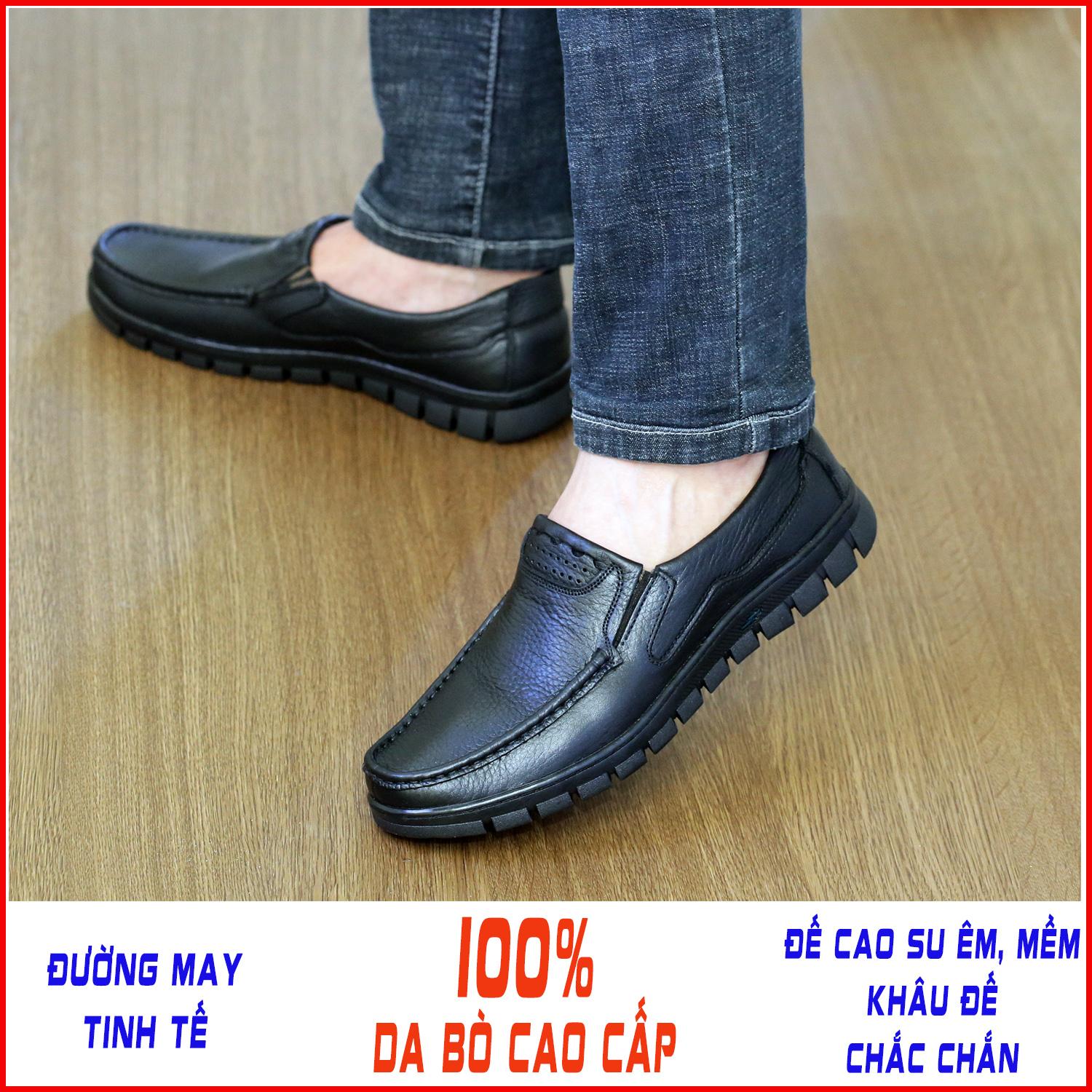 Giày lười da bò nam cao cấp, Giày lười da nam mã D2. Khuyến mãi giảm 50%
