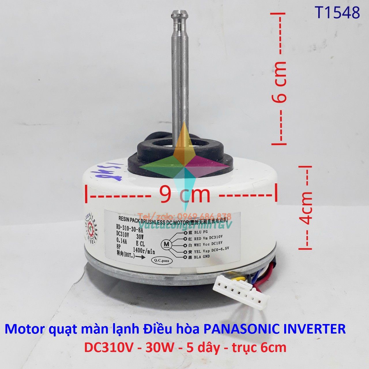 Quạt màn lạnh Điều hòa PANASONIC Inverter DC310V-30W-5 dây