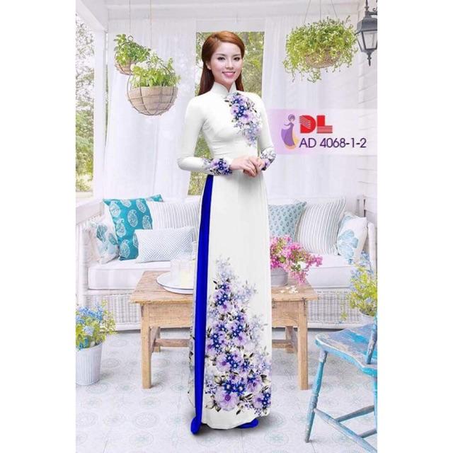 [HCM]Vải áo dài in hoa lan