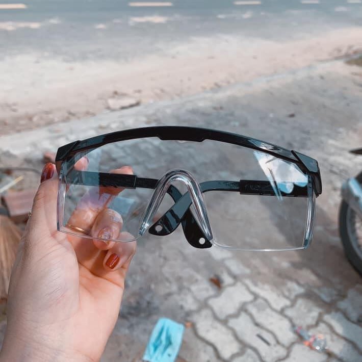 Bộ 02 kính mát đi đường chống bụi bảo vệ mắt (xanh dương)