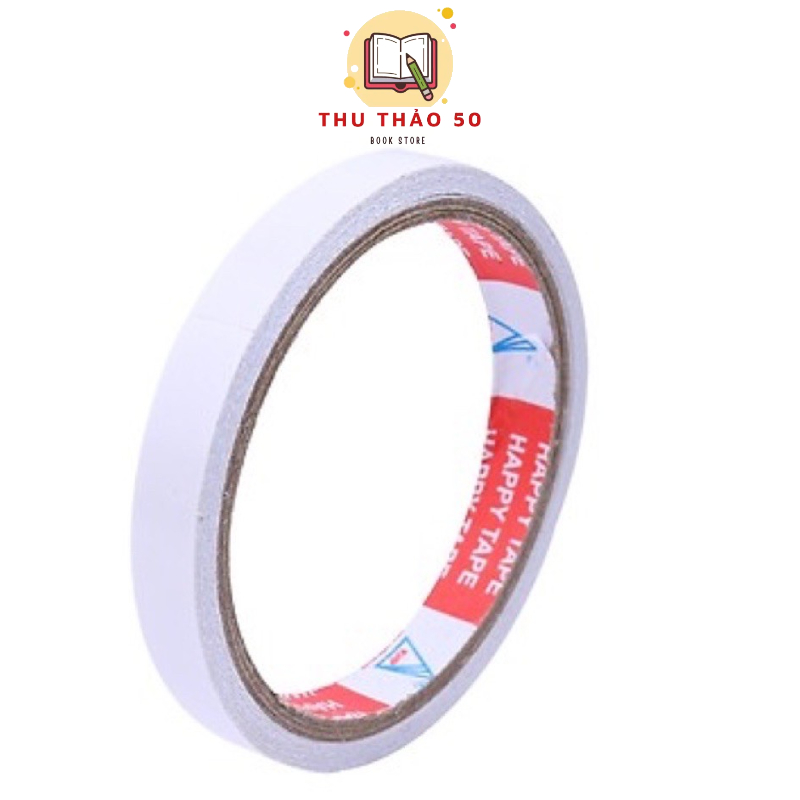 Băng keo 2 mặt 1,2cm / 2,4cm / 4,8cm.