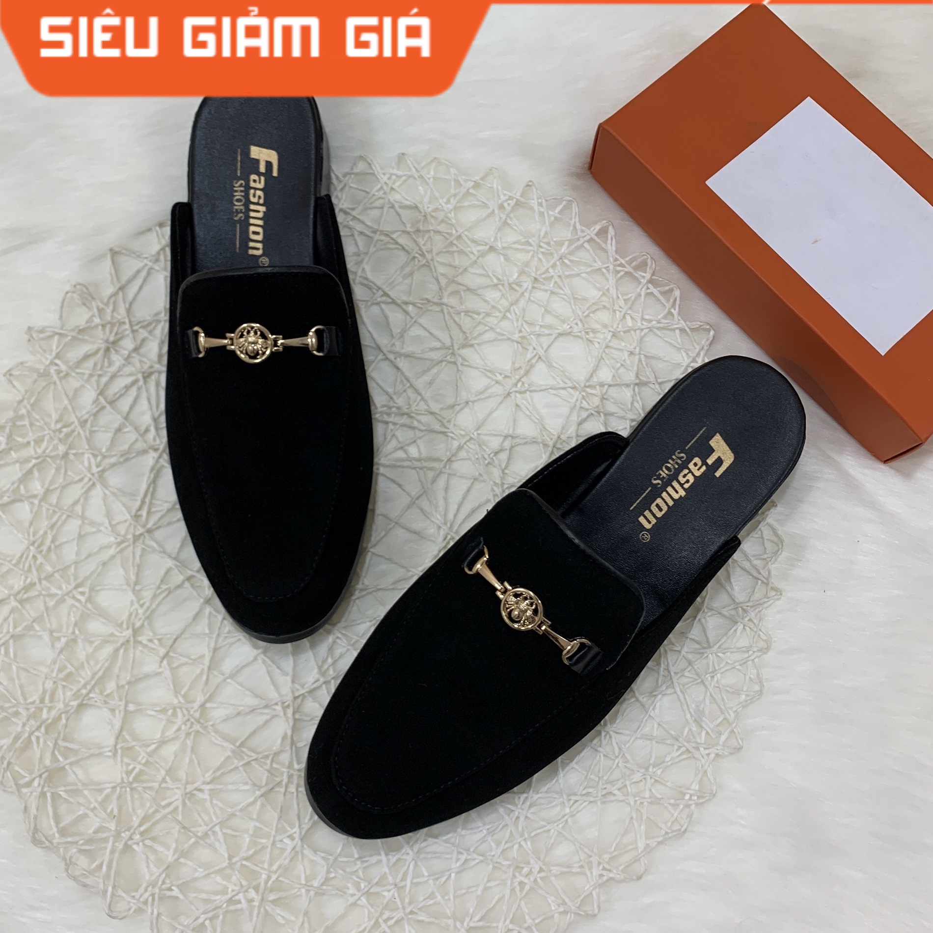 (KÈM VIDEO) Giày sục nỉ nam phối xích ong ngang siêu chất - B end T Shop