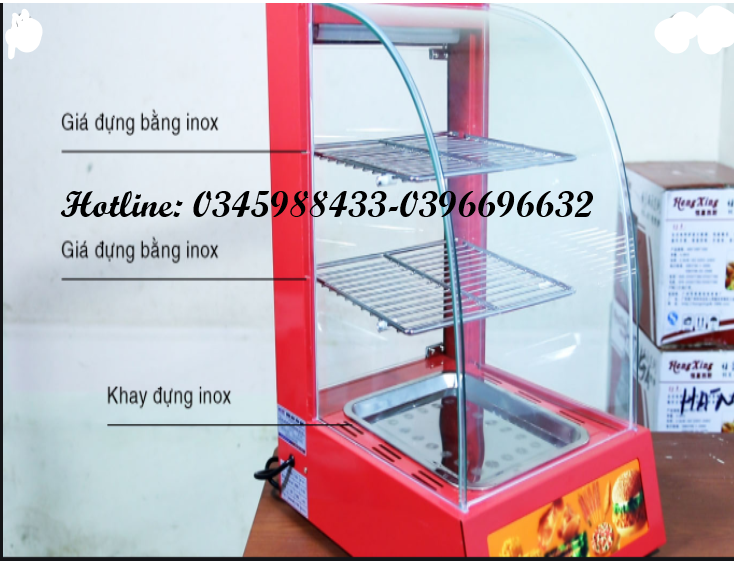 [Trả góp 0%]tủ trưng bày giữ nhiệt thực phẩm đa năng 1 khay