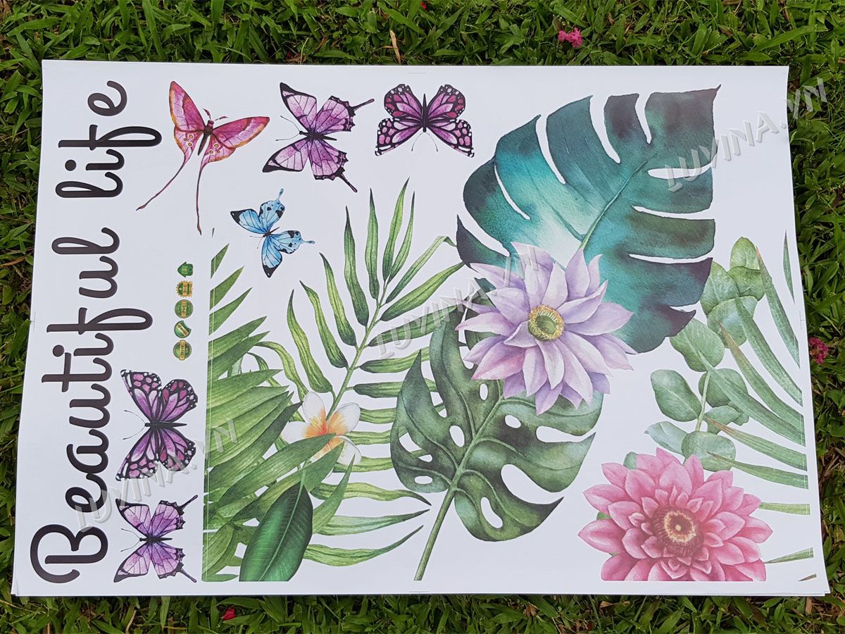 DECAL DÁN TƯỜNG BEAUTIFUL LIFE