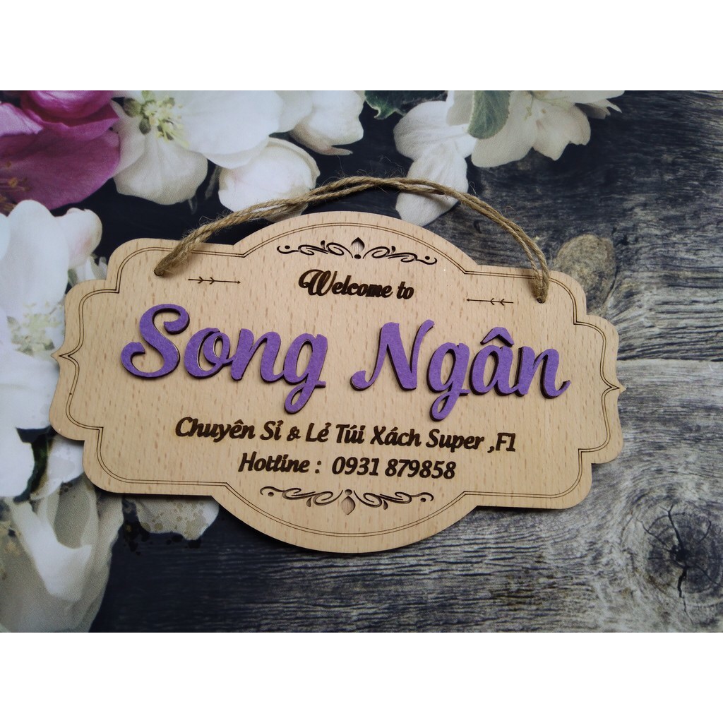 [HCM]Bảng Gỗ Tên Shop
