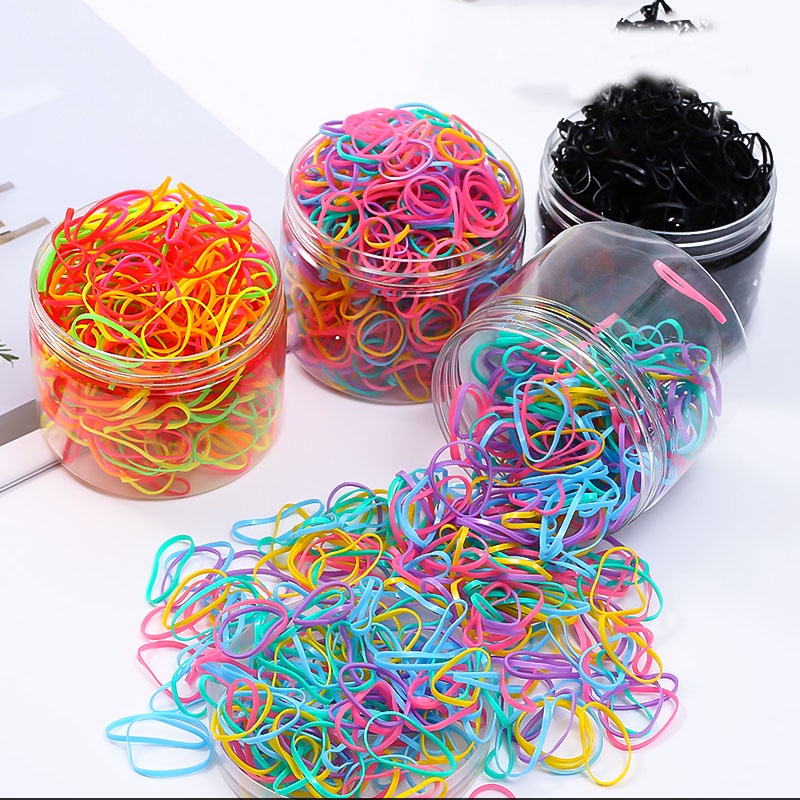 Set 1000 Dây Thun Cột Tóc Nhiều Màu