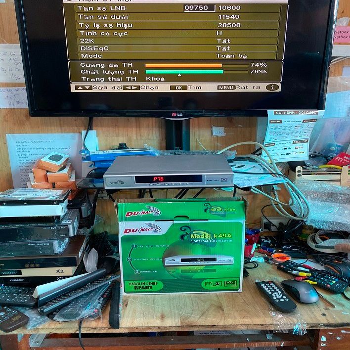 Đầu thu dò sóng vệ tinh Vinasat 12 - K49
