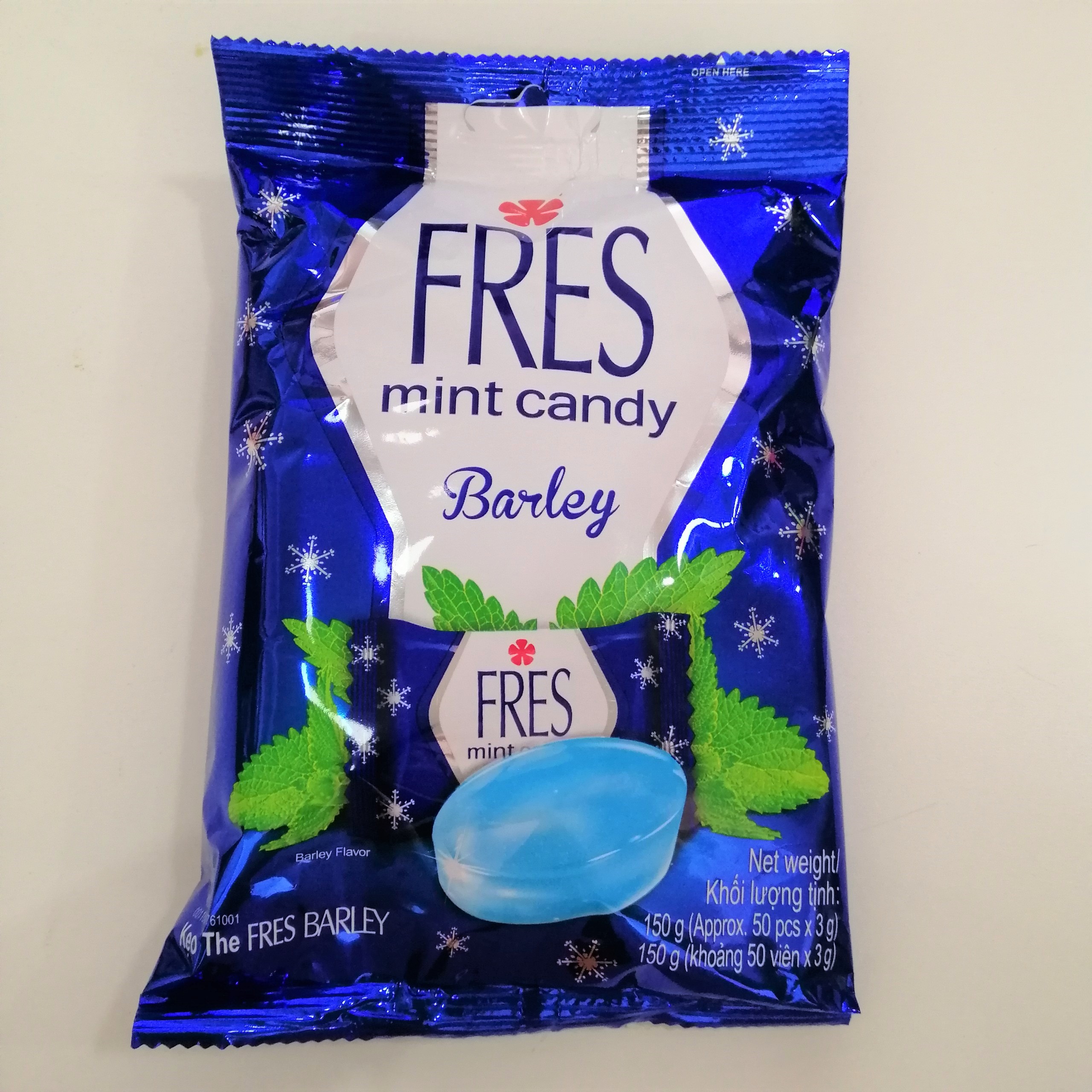 Kẹo The Bạc Hà Lúa Mạch Fres Barley Mint Candy (Gói 150g)